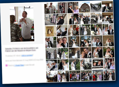 Right after your wedding a selection of pictures can be put on a private link for family and friends only.
